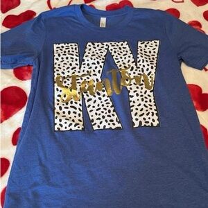 Bella Canvas Blue and Gold Short Sleeve Tee